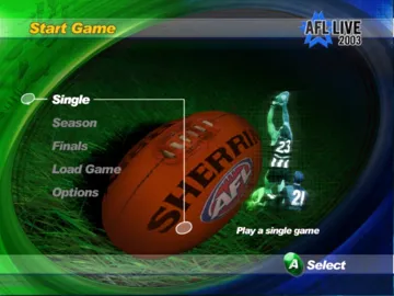 AFL Live 2003 screen shot title